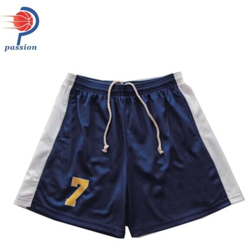 Navy Blue Lacrosse Shorts With String on Waist and Side Pockets