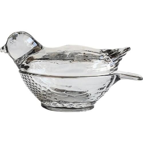 Creative light of luxury glass bird box jewelry tank storage ring necklace display pearl titular bird organization