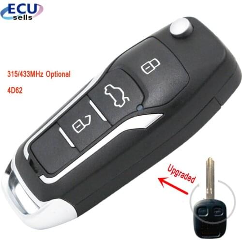 Upgraded Flip Remote Car Key Fob 315MHz/ 433MHZ 4D62 Chip for Subaru Impreza Forester Outback NSN14 Blade