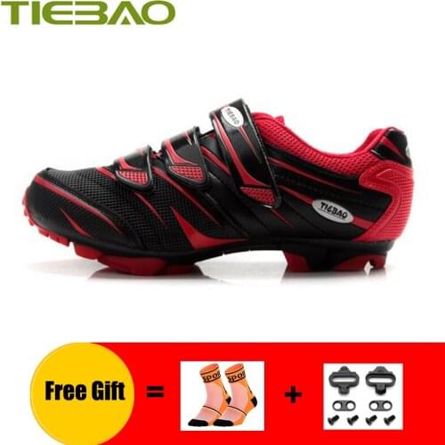TIEBAO cycling shoes mtb mountain bike shoes cleats men women self-locking breathable cycling mtb sneakers bicycle riding shoes
