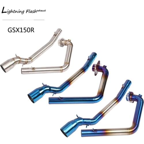 Header Pipe for Suzuki GSX150R Exhaust Pipe Motorcycle Front Mid Link Pipe Slip On 51mm Rear Escape Stainless Steel All Years