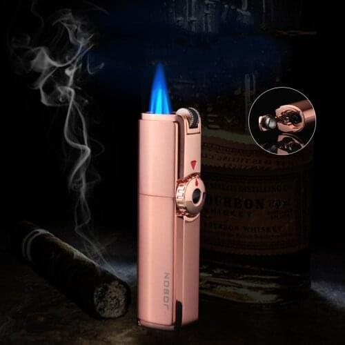 Cohiba Same Metal One Triple Torch Flint Lighter BBQ Jet Gas Cigar Lighter Turbo Kitchen Cigar Spray Gun Outdoor Gadgets For Men