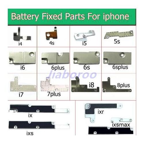 10pcs Battery Metal Frame Cover Fixed Part For iphone 5s 5c se 6 6s 7 8 Plus X XS MAX XR inner Metal Bracket Clip Holder Shield