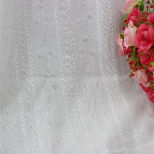 Cotton Jacquard Fabric for Woman Shirt Dress Overpull for Home Textile 100x140cm