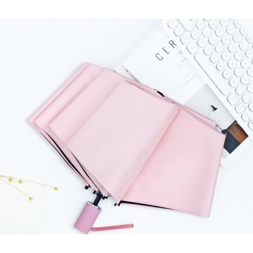 YADA 2021 New Fashion Pure Business 3-Folding Umbrella Rain UV Umbrella For Women Man Windproof Manual Umbrellas YS200132