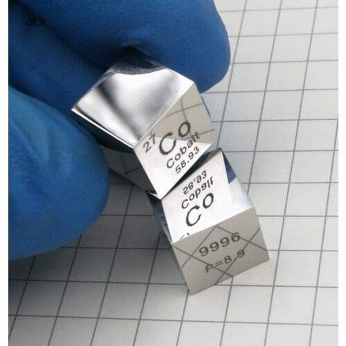 10mm Cobalt Co Cubic Periodic Table Cube 99.96% Pure Cobalt Cubic Metal Gift Rare Metal Sample