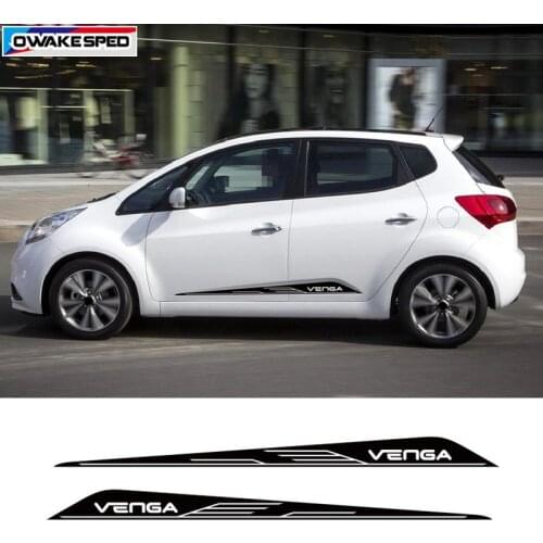 For KIA Venga Car Door Side Skirt Decor Sticker Racing Sport Styling Auto Body Customized Decals Car Modification Accessories