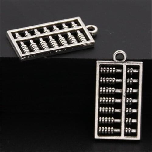 20pcs Silver Color Double Sided Abacus Charms Pendant Jewelry Findings For DIY A872