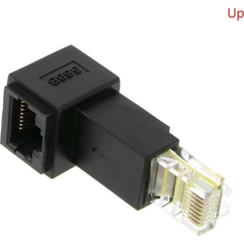 2021 New Multi-angle RJ45 Cat 5e Male to Female Lan Ethernet Network Extension Adapter Up/Down/Right/Left Angled