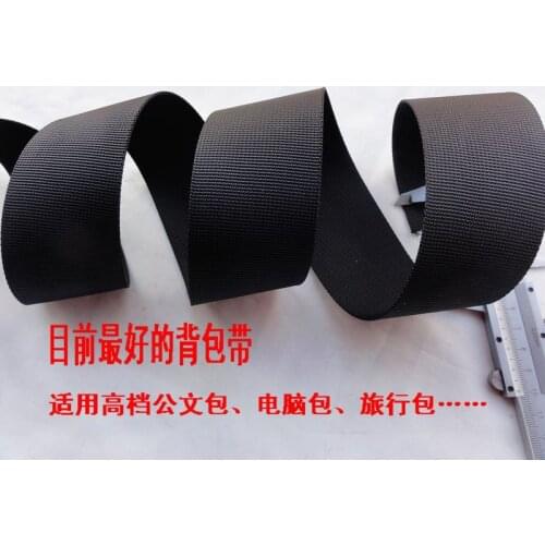 3meters/lot 5cm wide bags webbing high tenacity fabric for luggage computer bags polypropylene fiber black free shipping