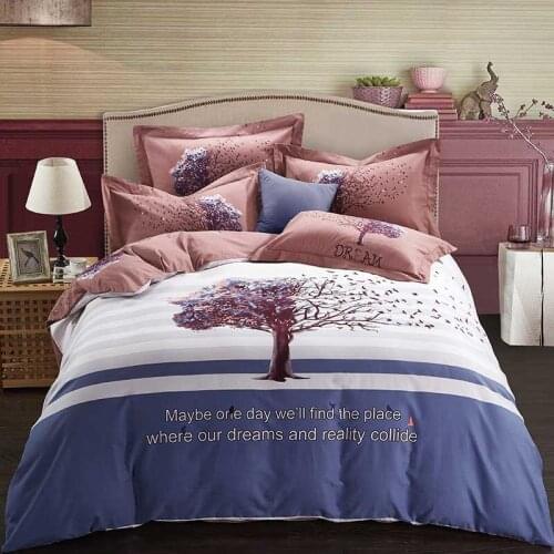 Trees Dream Oriange Bohemia duvet cover winter thick comforter bedsheet Pillowcase bedding sets Queen King Bedlinen 3d 4pcs
