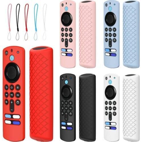 Case For Alexa Voice Remote 3rd Gen Anti Slip Shock Proof Silicone Cover For Alexa Voice Fire TV Stick 2021 Remote Control