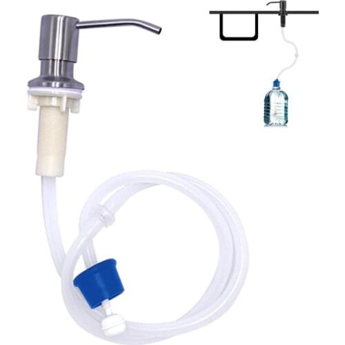 Stainless Steel Soap Dispenser Silicone Extension Tube Kit Built in Liquid Soap N0PA