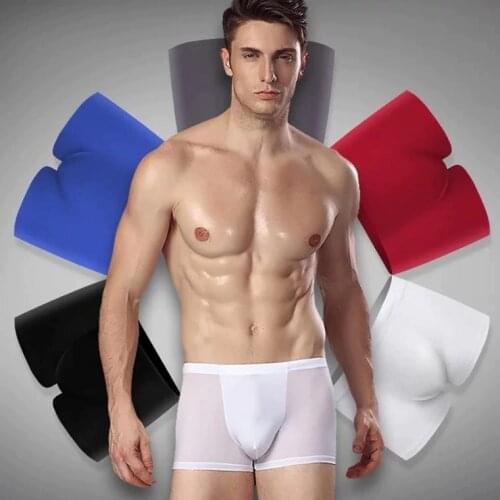 2pcs/lot Cotton Man Breathable Underpants Solid Shorts Boxers Underwear Comfortable Thin BoyShorts Male Panties