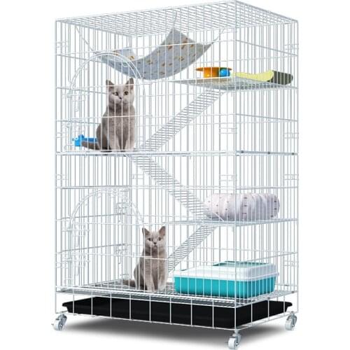 The cat cage domestic pet cat villa double-deck three layers large size indoor fold cattery articles for use wholesale
