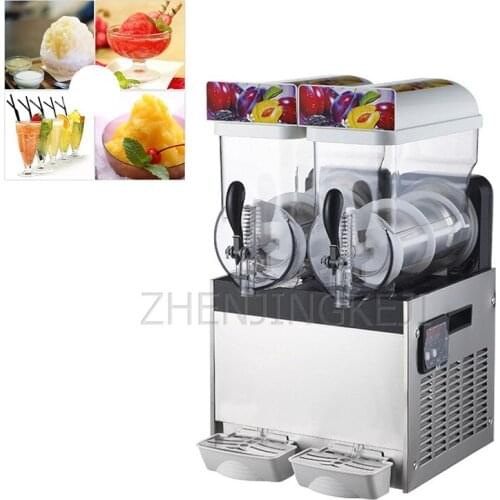 Commercial Snow Melting Machine Two-cylinder Stainless Steel Slush Machine Milk tea shop Double-cylinder Juice Smoothie Machine
