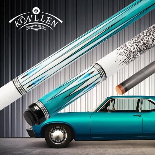 KONLLEN JFlowers Carbon Fiber Shaft Carbon Pool Cue Stick Technology 3/8*8 Radial Pin Joint Solid Wood Inlay Print Butt Billiard