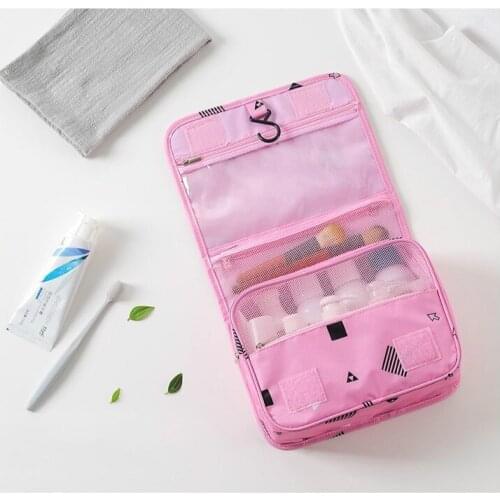 Korean Multifunctional Hanging Cosmetic Bag Women Waterproof Large Capacity Travel Storage Bag Women Portable Make Up Cases