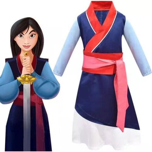 Girls Mulan Movie Cosplay Set Anime Costumes Dress Up Ancient Chinese Men Clothes Halloween Carnival Party Costume