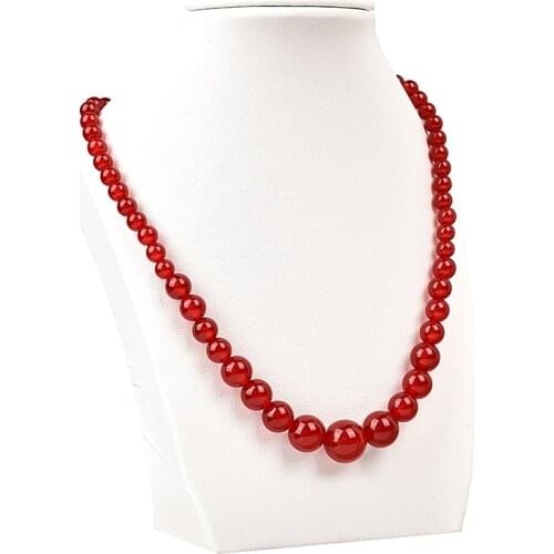 Red Size For 6-14mm Round and full of beads Carnet Making DIY jewelry Necklace accessories findings 18inch Gem H103