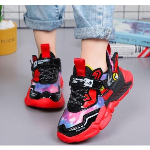 Fashion Kids Casual Shoes Boys Running Sneakers Children Luxury Brand Walking Sport Shoes for Girl Breathable Lace-Up Size 28-39