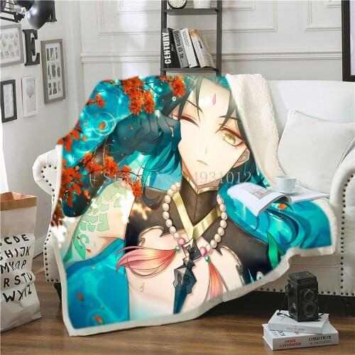 New Soft Sherpa Blanket Cartoon Game Original God Living Flannel Blanket Room Decoration Home Furnishing Bedspread Blanket