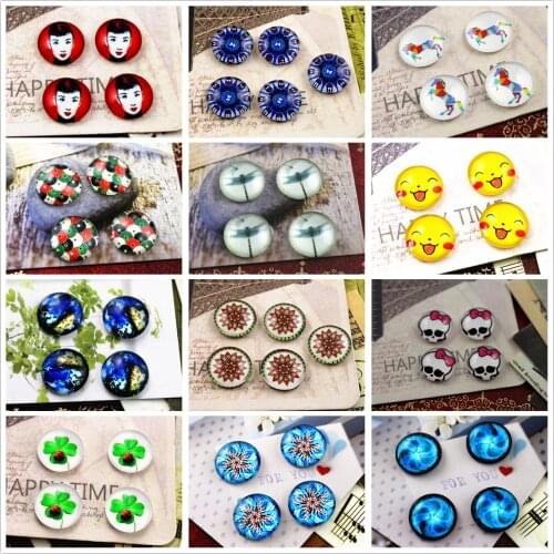 New New Fashion 20pcs 12mm Handmade Photo Glass Cabochons