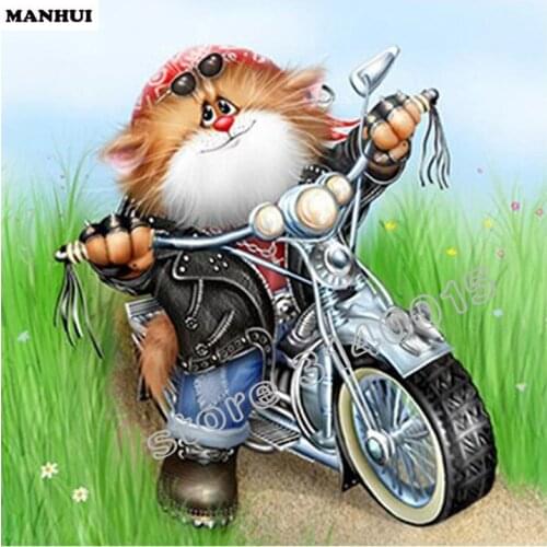 New 5D DIY Diamond Painting Cartoon cat Embroidery Full Square Diamond Cross Stitch Rhinestone Mosaic Painting decor Gift ABC183