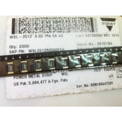 New and original WSL2512R0500FEA 1W 0.05R 50mR 1% 2512 75ppm resistor