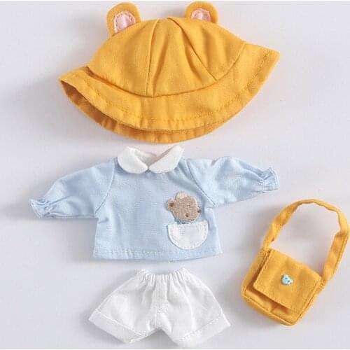 Ob11 doll Rabbit bear Kindergarten suit Molly GSC plain body 1/12 BJD doll clothes suit hat+ coat + bag + pant Doll accessories