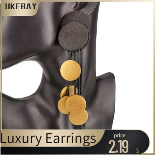 UKEBAY New Luxury Drop Earrings For Women Wood Earrings Handmade Jewelry Top Design Boho Earring Long Accessories Wooden Jewelry