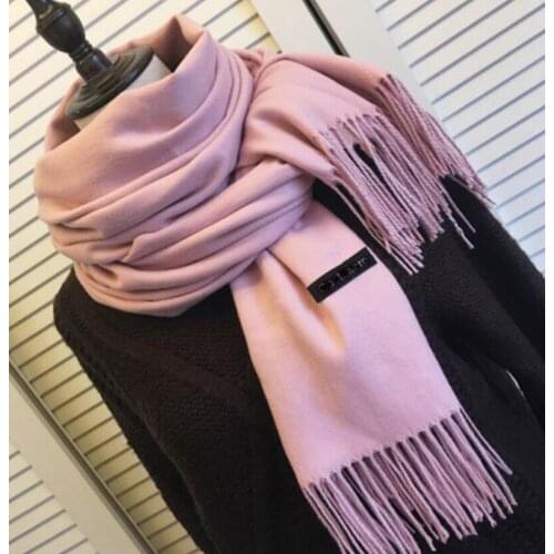 Female Shawl Men Scarf Women Solid Color Cashmere Scarves with Tassel Lady Winter Autumn Long Scarf High Quality Female Shawl