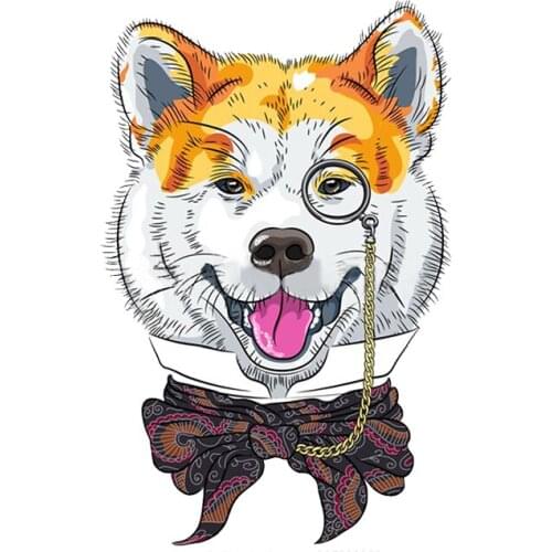 Dog Animals Iron On Stickers Cute Dog Patches For Clothing Watercolors DIY Washable Appliqued For Clothes Heat Transfers