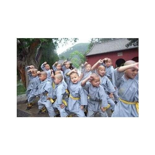 Unisex cotton Kids&Adult shaolin monk suits uniforms robes Martial arts kung fu clothing sets wu shu clothes