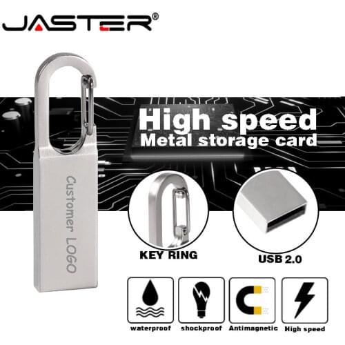 JASTER Metalen USB Flash Drive 64 gb thumbdrive 16GB 4GB Pendrive 32gb Flash Memory Stick 128gb waterdicht pen Drive usb disk