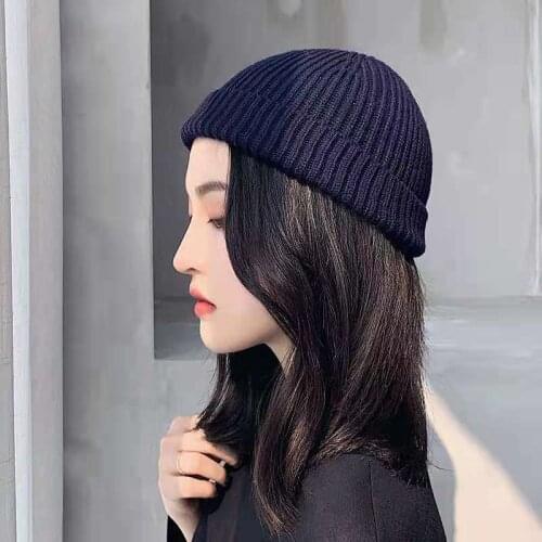 Womens Knitted Hat 2021 Mens Beanies Outdoor Bonnet Skiing Hats Unisex Keep Warm Winter Solid Color Knitted Hat Hip Hop Cap