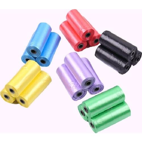10PCS Environmentally friendly pet dog garbage bag pollution-free dog poop bag solid color poop bag pet cleaning supplies