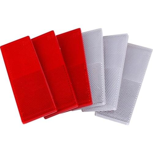 2pcs Safurance Bike Truck Trailer Car Plastic Reflective Reflector Workplace Safety Night Safety Warning Sticker Tape