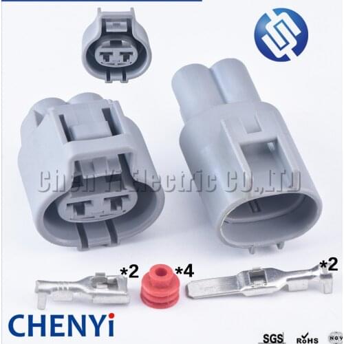 2 sets 2 Pin Female Auto Electronic Fan Connector Waterproof Use For Toyota Ford Focus Mazda Haima 176142-2 76143-6
