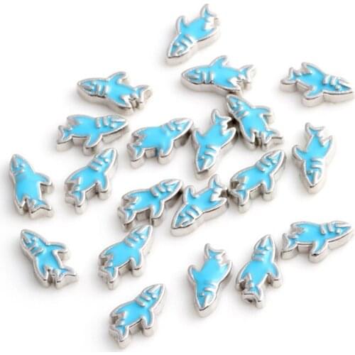 20Pcs/lot Whale Floating Charms Hand-made DIY for Glass Lockets