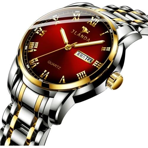 2021 Explosive High-end Fashion Mens and Womens Calendar Luminous Waterproof Watch Stainless Steel Business Quartz Watch