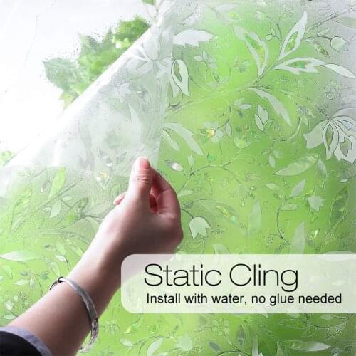 3D Window Cling Tulip Refraction Glue-Free Electrostatic for Privacy UV Protection