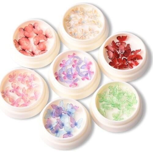 Nail Art 3D Resin Glitter Butterfly Decoration Three-dimensional Butterfly Accessories Nail Art Decor