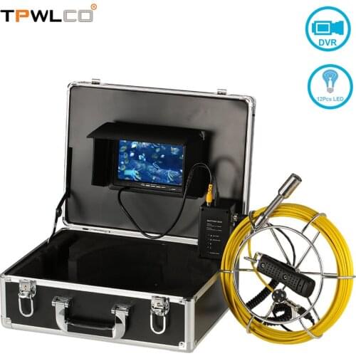 7inch LCD Monitor Sewer Inspection Video Camera DVR with 8GB TF Card Used For Underground Pipe Drain Endoscope Inspection