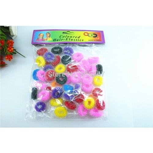 8bags) Soft Cotton Elastic Hair Tie Hair Rope Girl Head bands coulored hair elastic ties