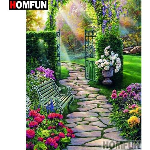 HOMFUN Full Square/Round Drill 5D DIY Diamond Painting "landscape"Embroidery Cross Stitch 5D Home Decor A16733