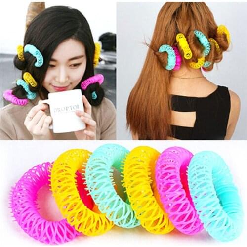6/8Pcs Magic Hair Curler Spiral Curls Roller Donuts Curl Hair Styling Tool hair accessories