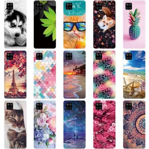 For Samsung Galaxy A12 Case Phone Cover Silicon Soft TPU Back Cases For Samsung A12 Case 2019 Fashion Bumper A 12 6.5" Coque Cat