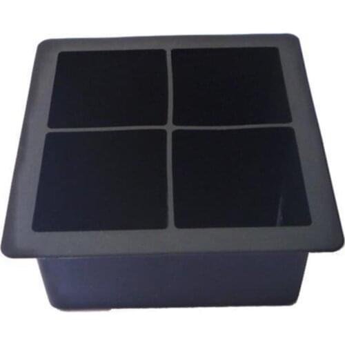 Black Silicone Small 4 Hole Square Ice Grid 4 Grid Square Maker Ice Grid Ice Grid Ice 6389 Mold Holes Four I9D2