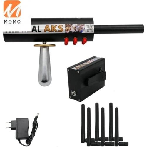 Black Gold Long Range Metal Detector 6 Antennas Plastic Case for Gold Silver Gem Diamond